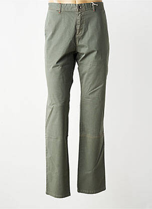 Pantalon chino țesătură poplin mărime normală verde TIMEZONE bărbat