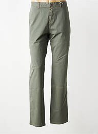 Pantalon chino țesătură poplin mărime normală verde TIMEZONE bărbat