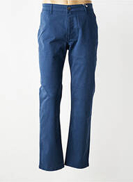 Pantalon chino țesătură poplin mărime normală albastru TBS bărbat