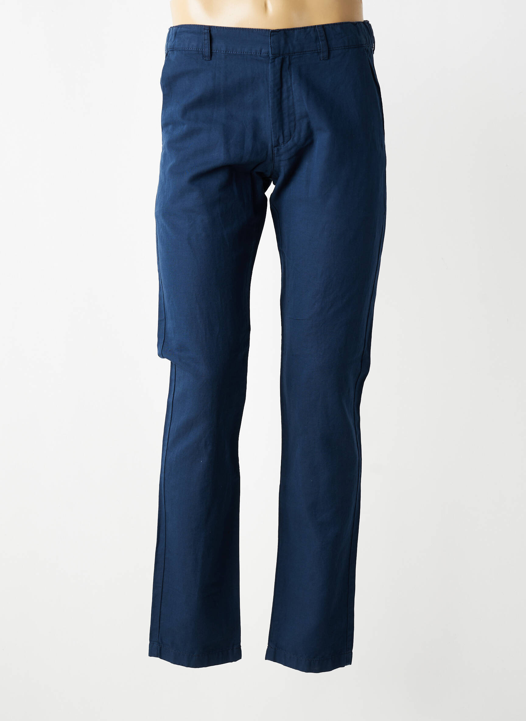 Pantalon chino închidere cu fermoar sub clapetă cu cârlig mărime normală albastru deschis MISE AU GREEN bărbat