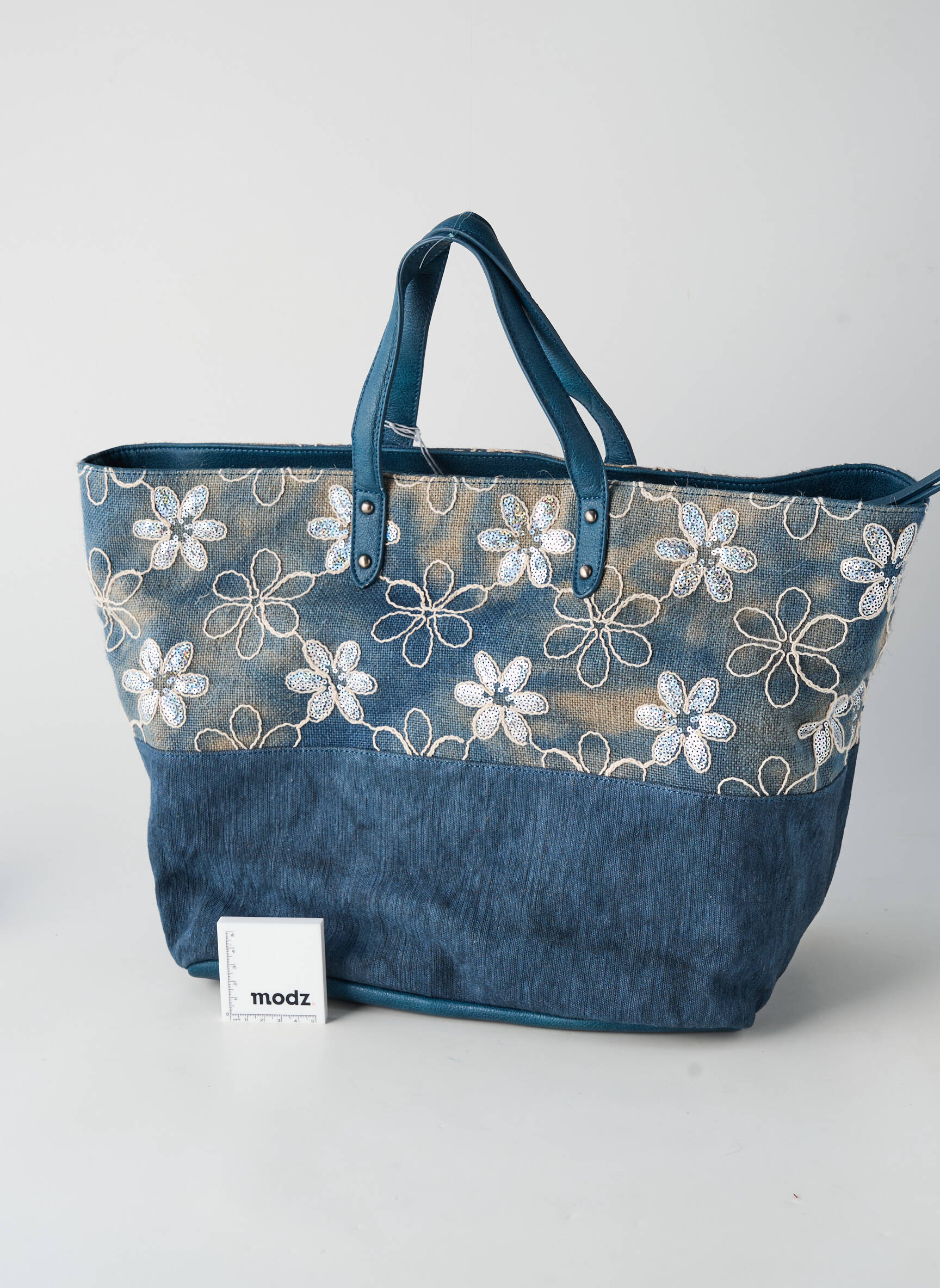 Geantă multibuzunare formă de geantă shopper albastru PATRICK BLANC femeie