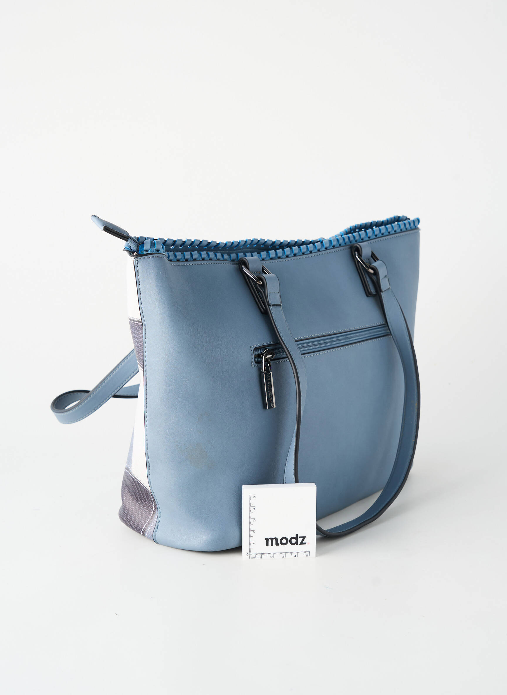 Geantă închidere cu fermoar formă de geantă shopper albastru MAC ALYSTER femeie