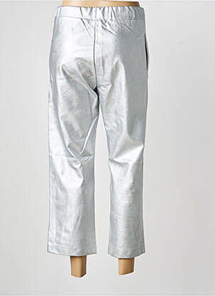 Pantalon 7/8 talie elastică mărime normală argintiu CHARMING GIRL femeie