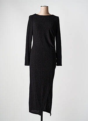 Rochie lungă mâneci lungi mâneci lungi negru KILKY femeie