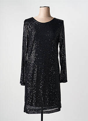 Rochie scurtă croială fluidă mâneci lungi negru JOLIFLY & JUSTINE Y femeie