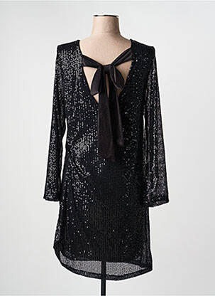 Rochie scurtă croială fluidă mâneci lungi negru JOLIFLY & JUSTINE Y femeie