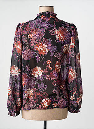 Cămașă imprimeu floral mâneci lungi negru PEACE N'LOVE femeie