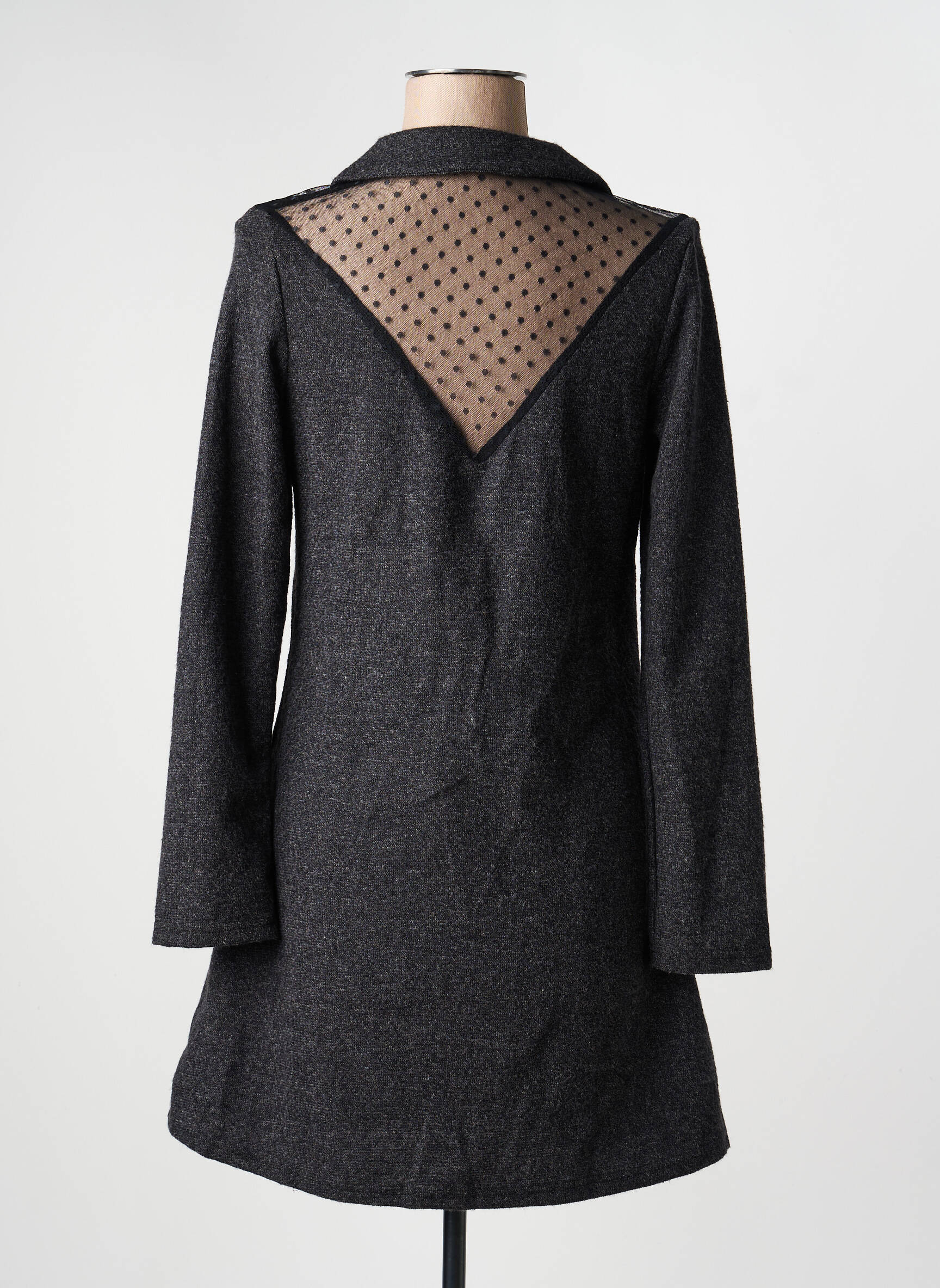 Rochie scurtă mâneci lungi mâneci lungi gri ATELIER EVÈNE femeie