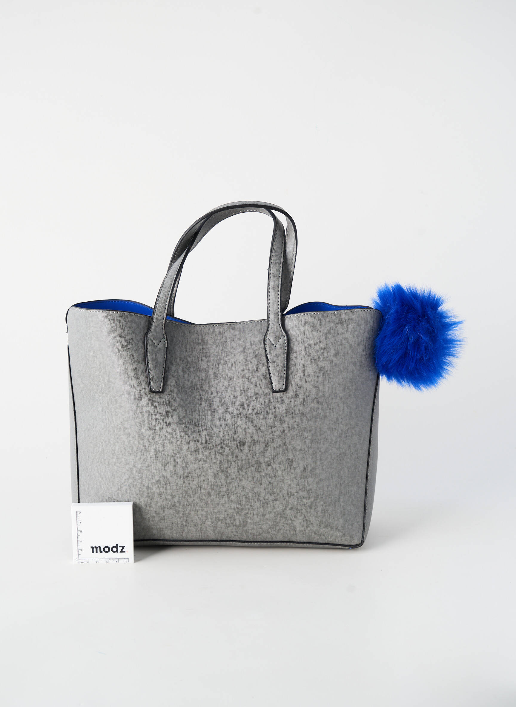 Geantă piele texturată formă de geantă shopper gri PATRICK BLANC femeie