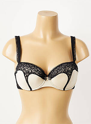 Sutien efect material satinat top sutien modelat negru MAISON LEJABY femeie