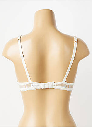 Sutien efect material satinat top sutien modelat bej LOU femeie