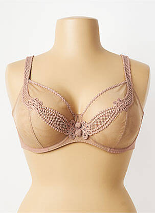 Sutien efect material satinat sutien cupe întregi cu decolteu înalt piele MAISON LEJABY femeie