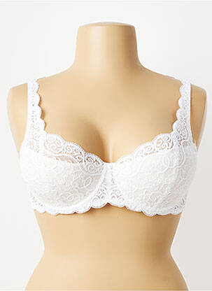 Sutien efect material satinat top sutien modelat alb TRIUMPH femeie