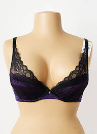 Sutien efect material satinat top sutien push-up violet CHANTELLE femeie