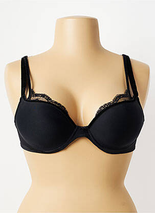 Sutien efect material satinat top sutien modelat negru EMPREINTE femeie