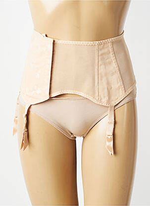Corset/jartieră cu armatură culoare piersică HÉLÈNE DES CHAMPS femeie