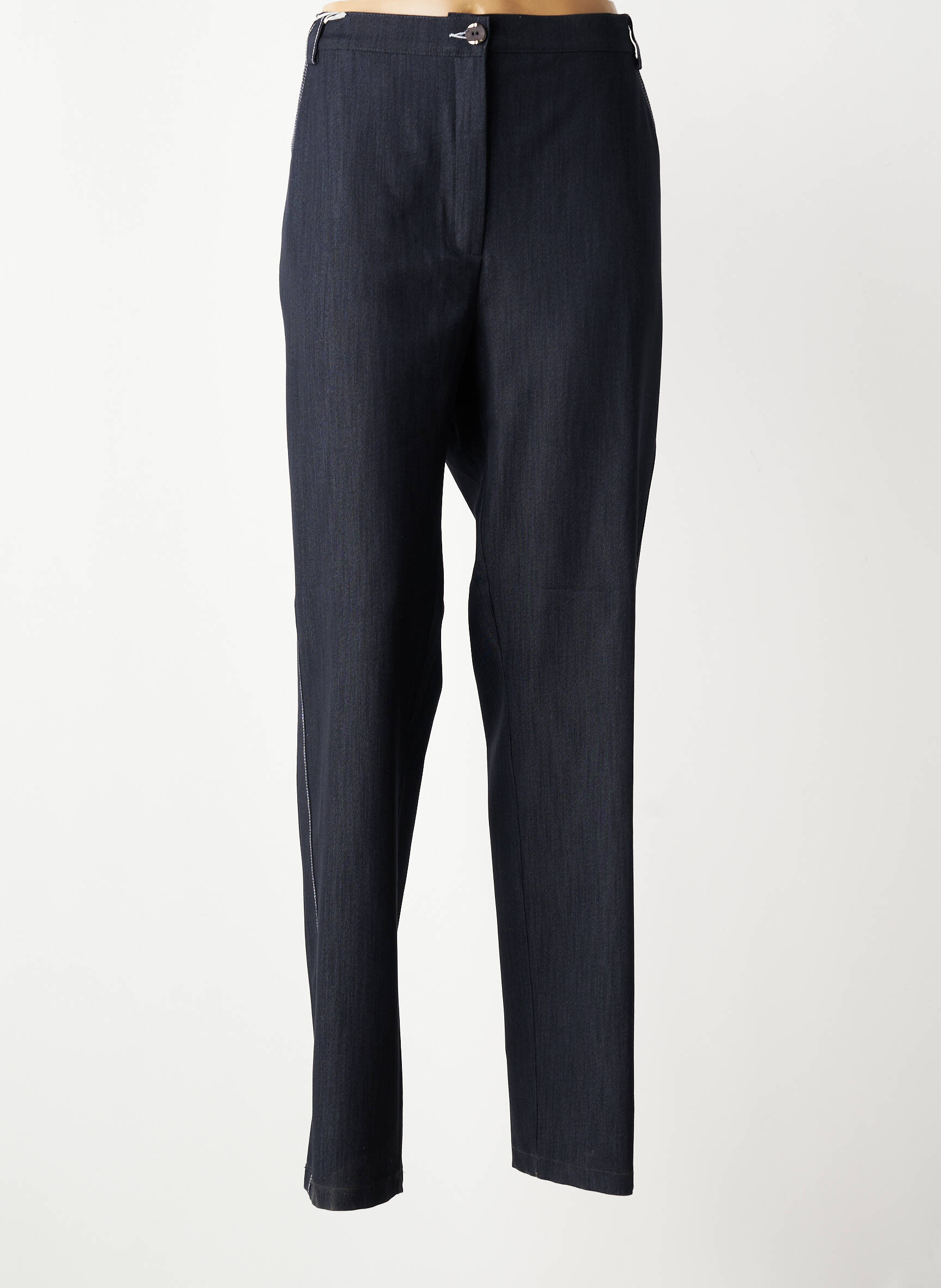Pantalon drept talie elastică mărime normală albastru GRIFFON femeie