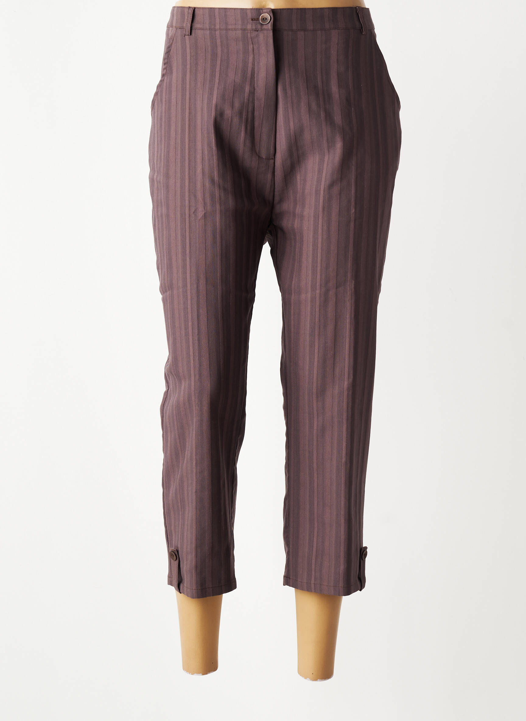Pantalon trei sferturi talie elastică mărime normală maro GRIFFON femeie