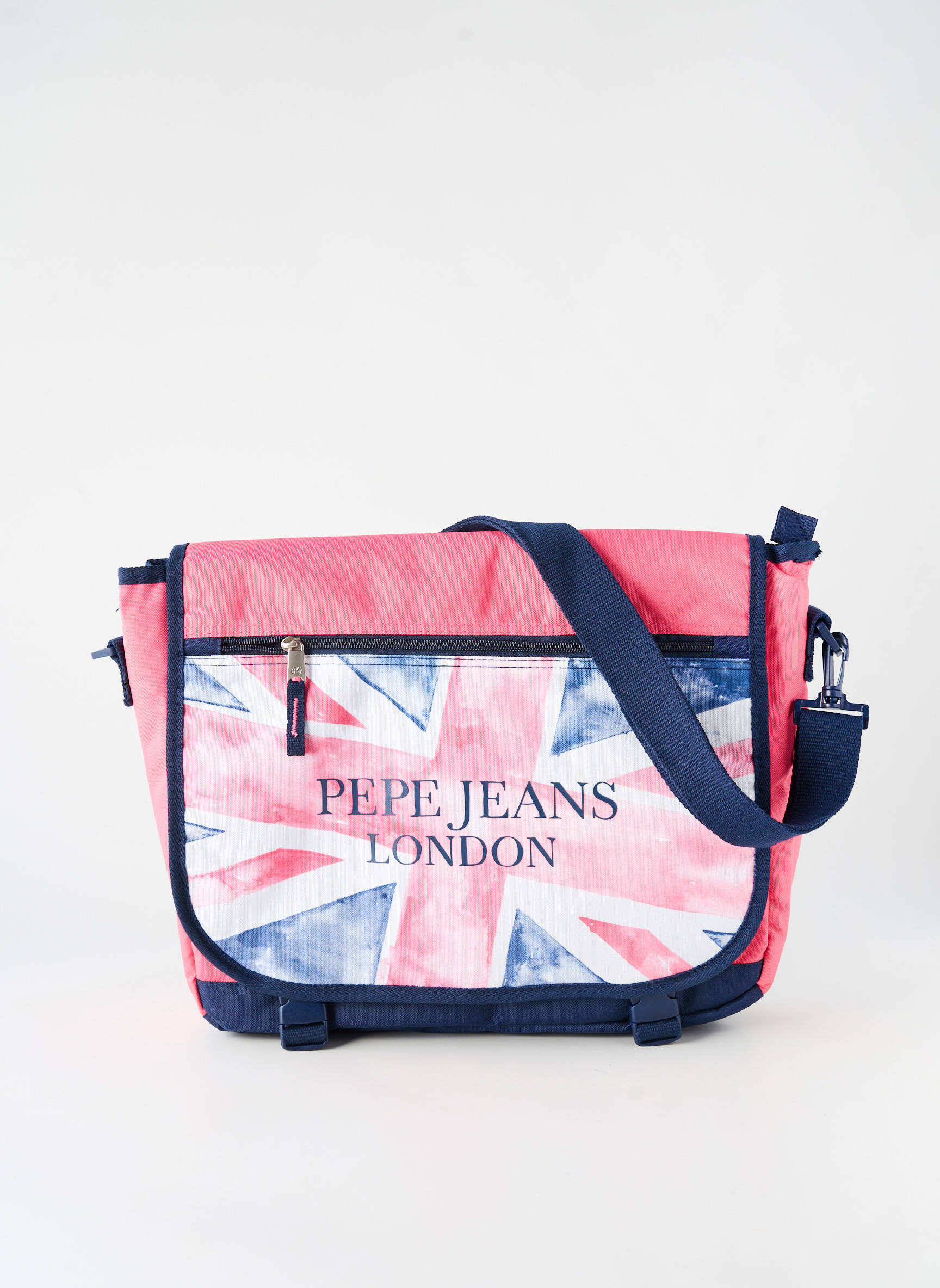 Geantă curea reglabilă formă geantă poștaș albastru PEPE JEANS femeie