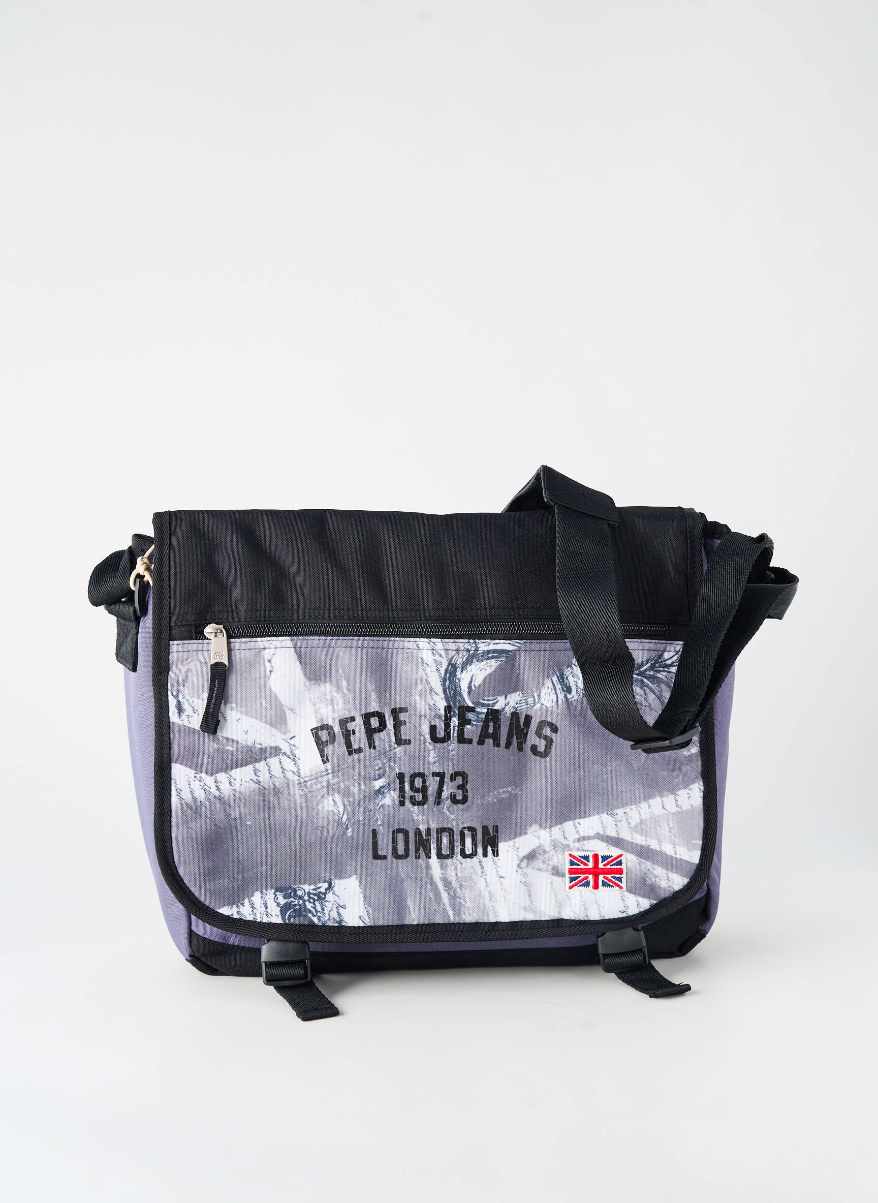 Geantă curea reglabilă formă geantă poștaș gri PEPE JEANS femeie