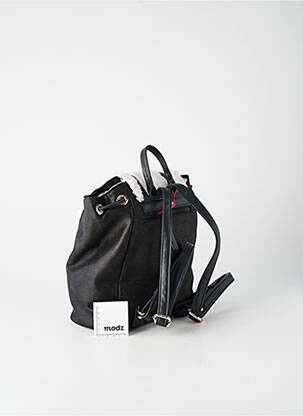 Rucsac țesătură imitație de piele negru FUCHSIA femeie