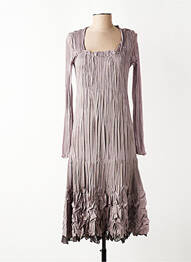 Rochie midi mâneci lungi mâneci lungi gri FRED SABATIER femeie