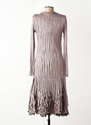 Rochie midi mâneci lungi mâneci lungi gri FRED SABATIER femeie