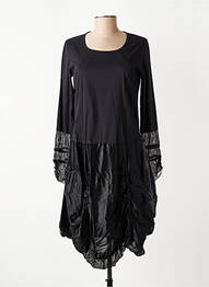 Rochie midi mâneci lungi mâneci lungi negru FRANCK ANNA femeie