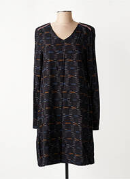 Rochie midi croială fluidă mâneci lungi negru SURKANA femeie