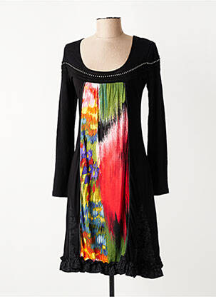 Rochie midi mâneci lungi mâneci lungi negru CARLOPIK femeie