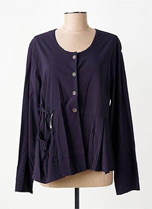 Jachete casual guler rotund violet FRANCK ANNA femeie