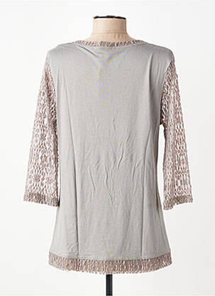 Tricou mâneci 3/4 mâneci 3/4 gri FRANCK ANNA femeie