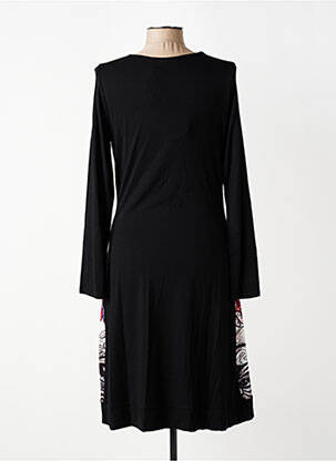Rochie midi imprimeu fantezie mâneci lungi negru CARLOPIK femeie
