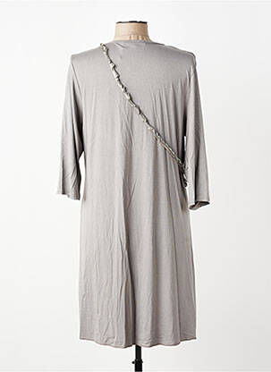 Rochie scurtă mâneci 3/4 mâneci 3/4 gri FRANCK ANNA femeie