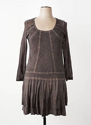Rochie midi mâneci lungi mâneci lungi maro MALOKA femeie