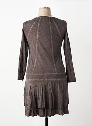 Rochie midi mâneci lungi mâneci lungi maro MALOKA femeie