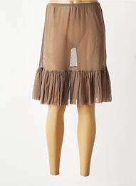 Jupon/fond de rochie broderie maro MALOKA femeie