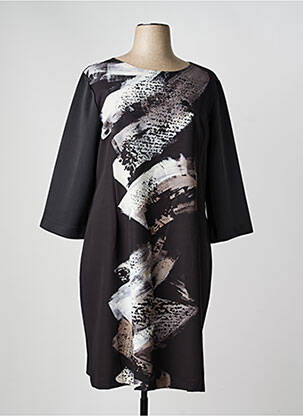 Rochie midi mâneci 3/4 mâneci 3/4 negru FRANCK ANNA femeie