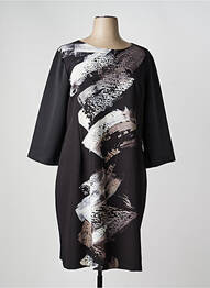 Rochie midi mâneci 3/4 mâneci 3/4 negru FRANCK ANNA femeie