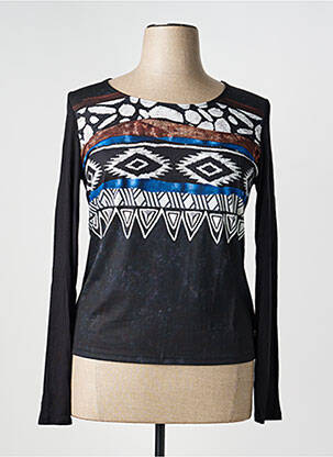 Tricou mâneci lungi mâneci lungi negru EVALINKA femeie
