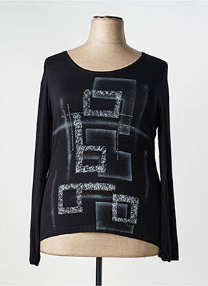 Tricou mâneci lungi mâneci lungi negru CLAUDE DE SAIVRE femeie
