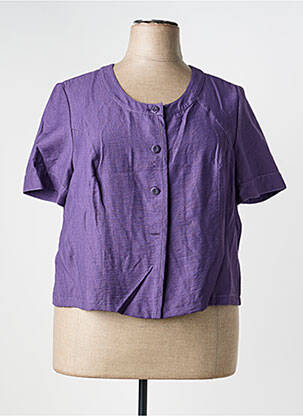 Jachete casual guler rotund violet PAUPORTÉ femeie