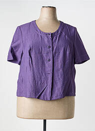 Jachete casual guler rotund violet PAUPORTÉ femeie