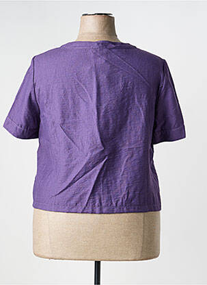 Jachete casual guler rotund violet PAUPORTÉ femeie