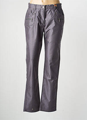 Pantalon slim țesătură acoperită mărime normală gri JENSEN femeie