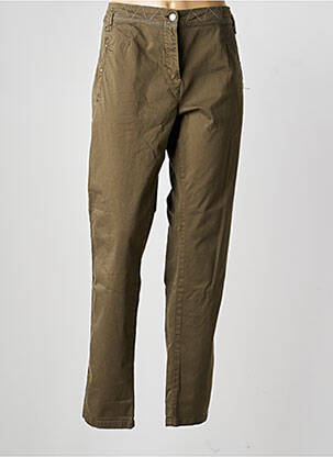 Pantalon chino țesătură poplin talie înaltă verde MADO ET LES AUTRES femeie