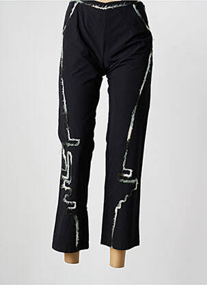 Pantalon 7/8 talie cu cleme mărime normală negru ENJOY femeie