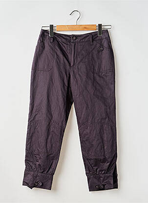 Pantalon trei sferturi țesătură poplin mărime normală violet DIPLODOCUS femeie