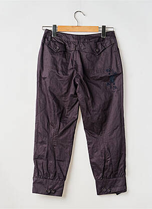 Pantalon trei sferturi țesătură poplin mărime normală violet DIPLODOCUS femeie