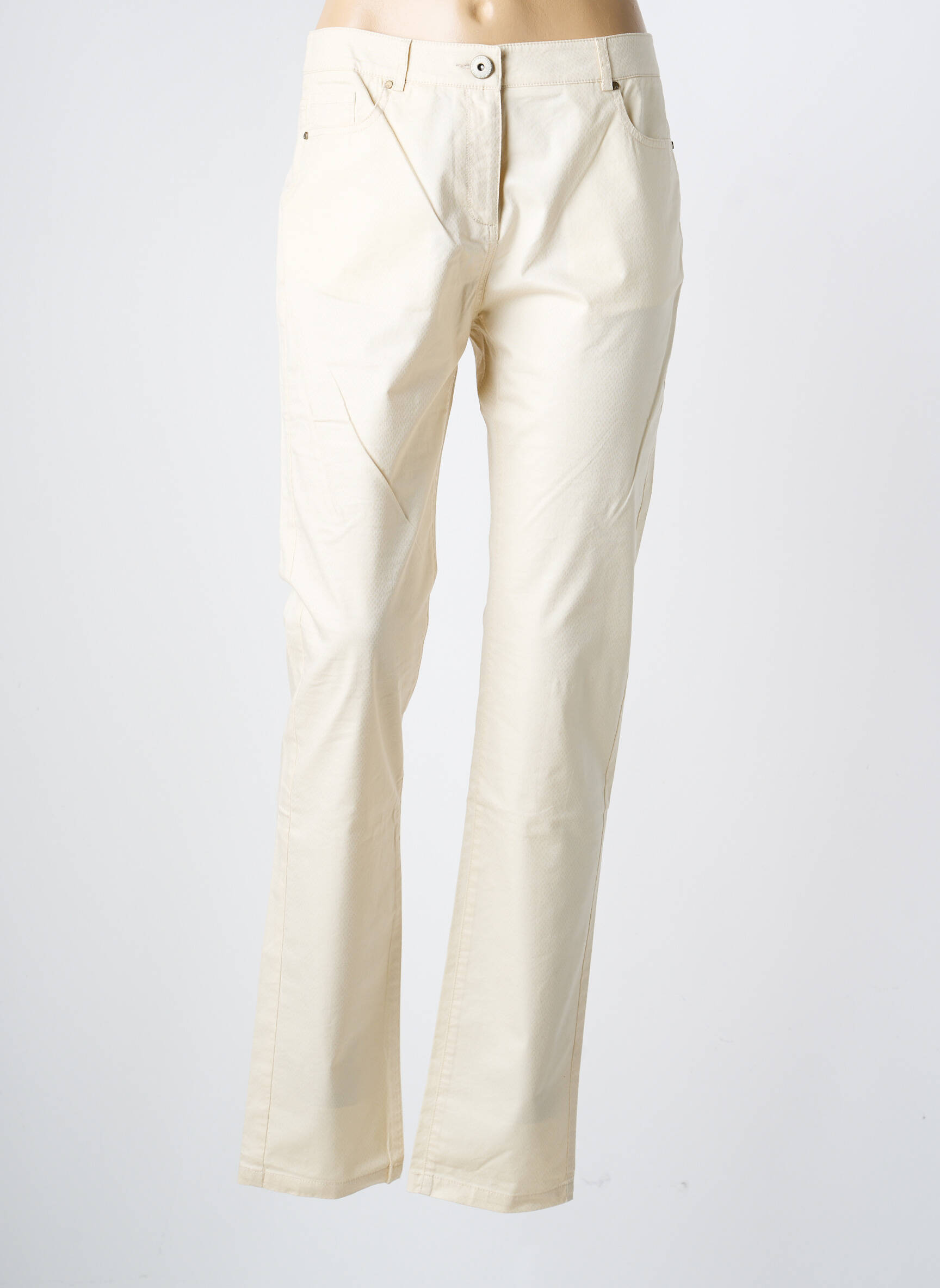 Pantalon slim elasticitate mărime normală bej FRED SABATIER femeie